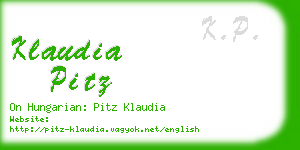 klaudia pitz business card